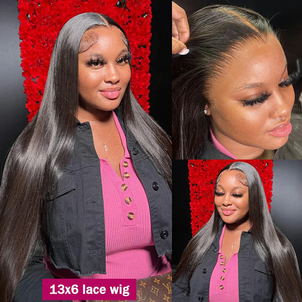 Femlion 180 Density Brazilian Bone Straight HD Lace Frontal Wig