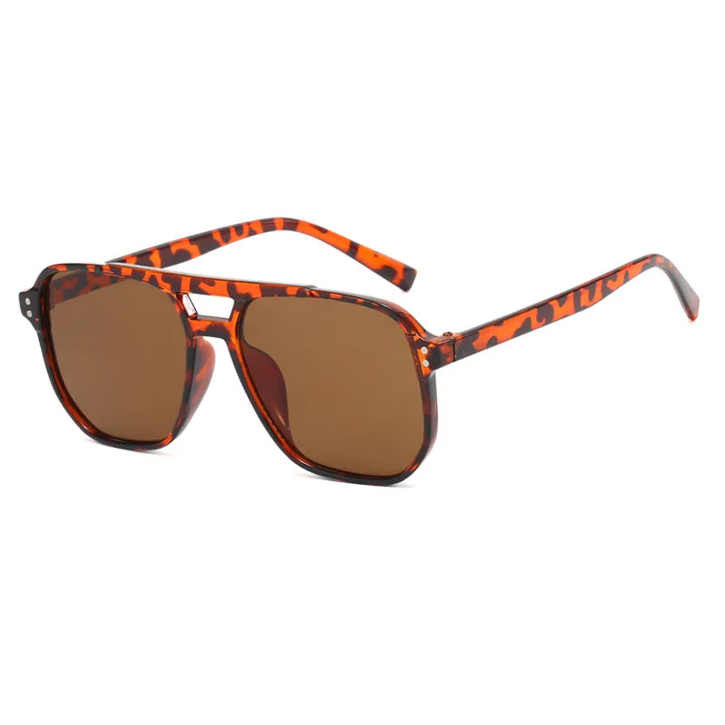 Femlion Square Frame Sunglasses Trend Retro UV Protection Unisex Eye-wear