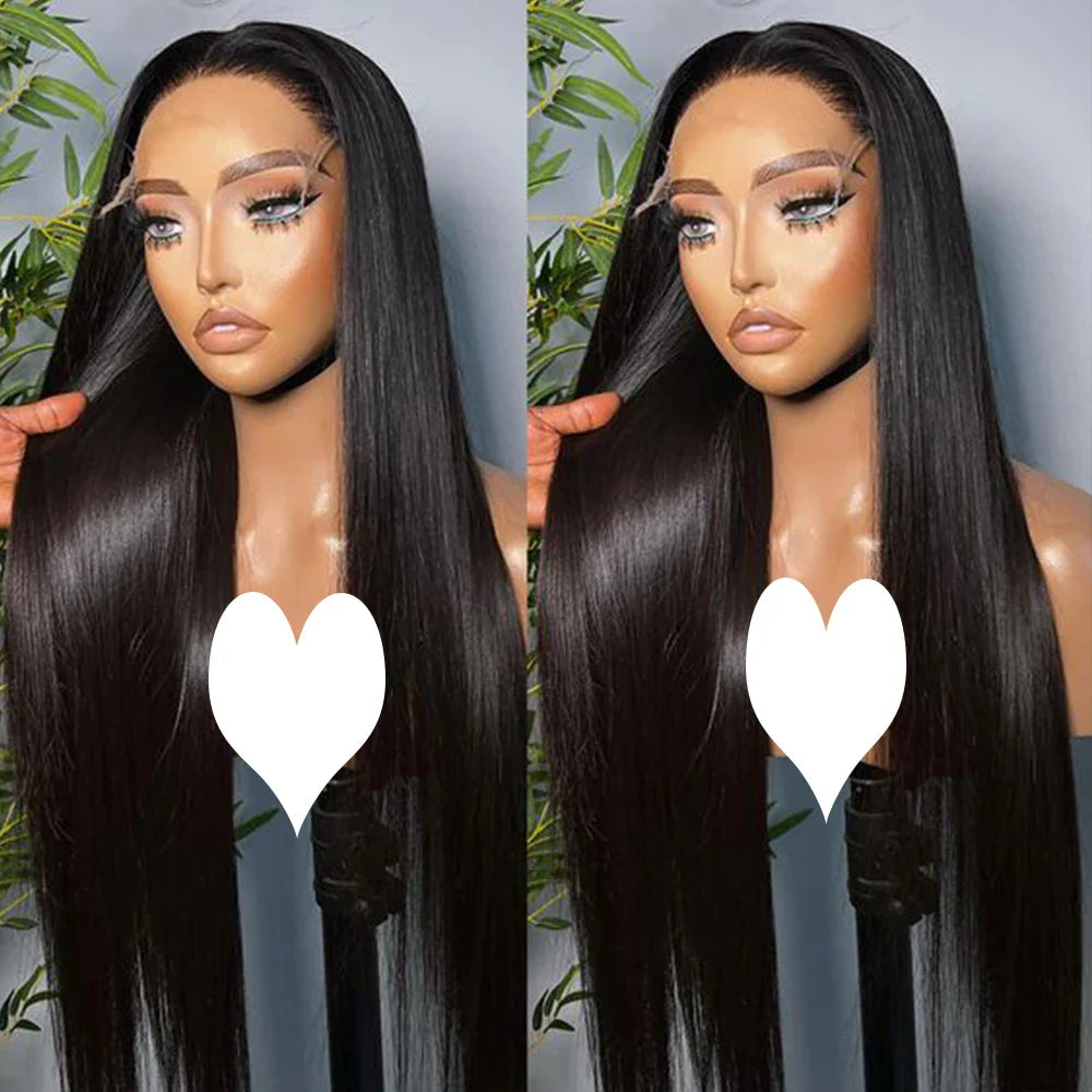 Femlion 13x6 Straight HD Lace Frontal Wig 5x5 Closure Human Hair Wig