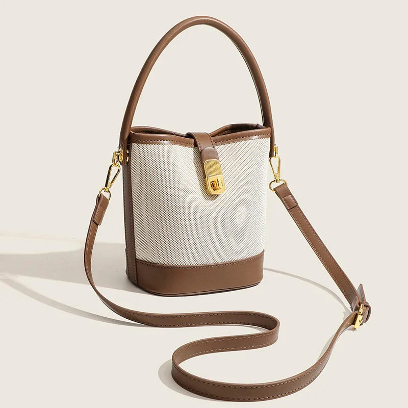 Femlion Casual Bucket Shoulder Bag: High Quality Small Crossbody Handbag