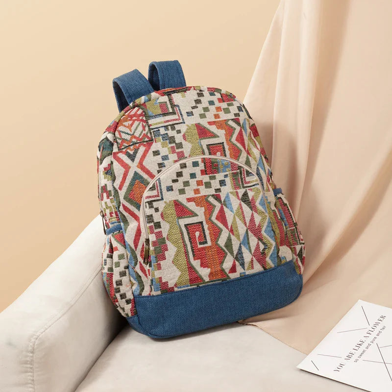 Femlion Boho Style Backpack: Spacious School Bag for Girls & Women