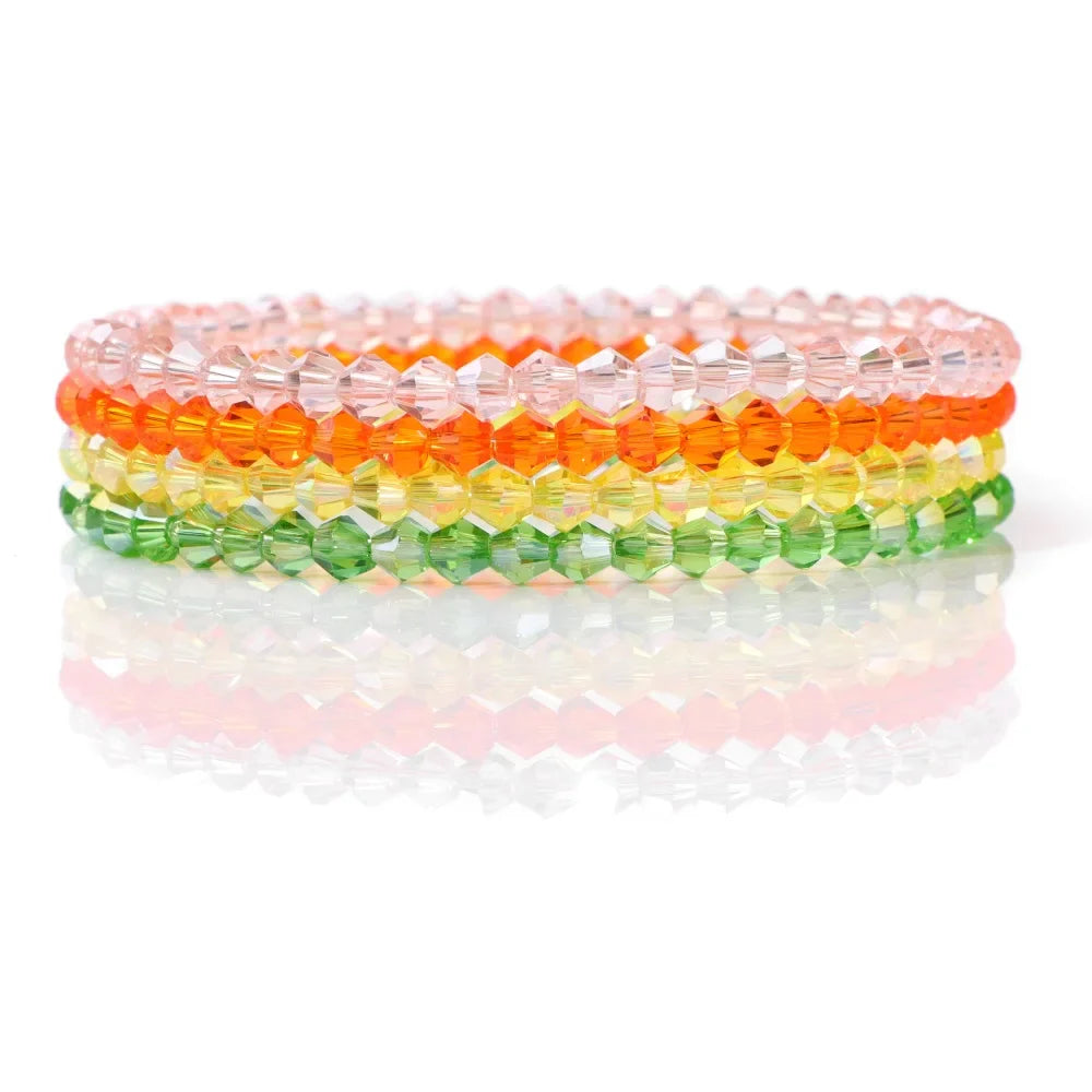 Colorful Crystal Bracelet Set Handmade by Femlion