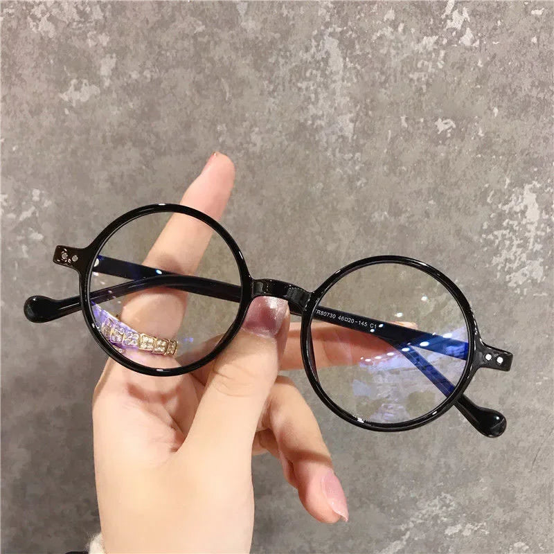 Femlion 2024 Round Blue Light Blocking Reading Glasses +1.0..+4.0 Hyperopia Eyewear