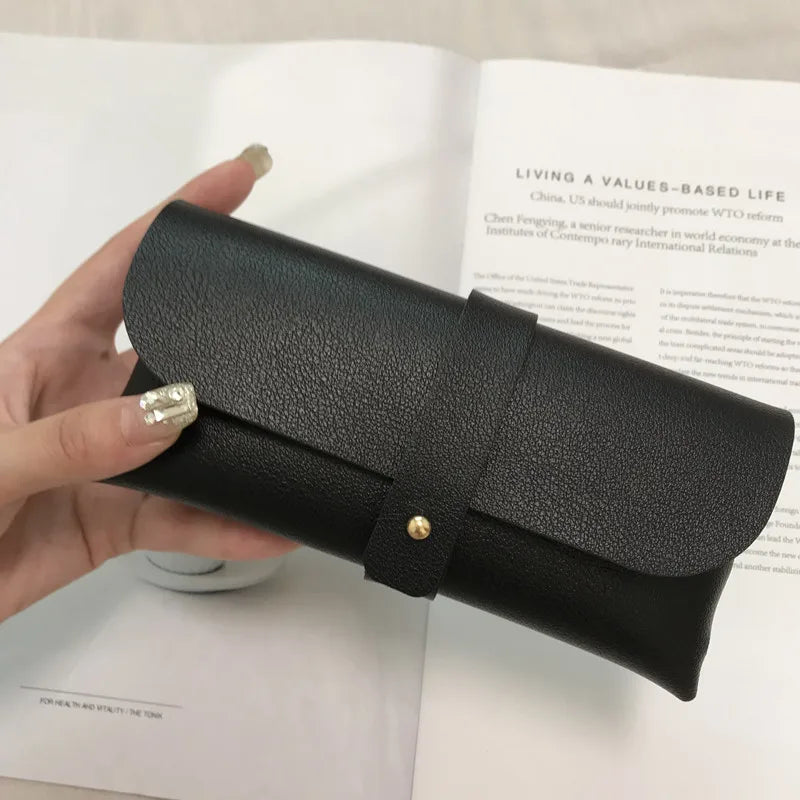 Femlion Leather Sunglasses Case: Fashionable Portable Eyeglasses Bag