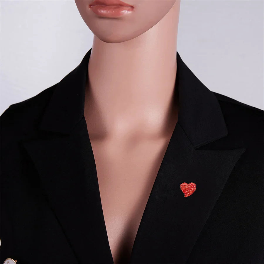 Femlion Heart Pearl Brooches: Trendy Lapel Pins for Women