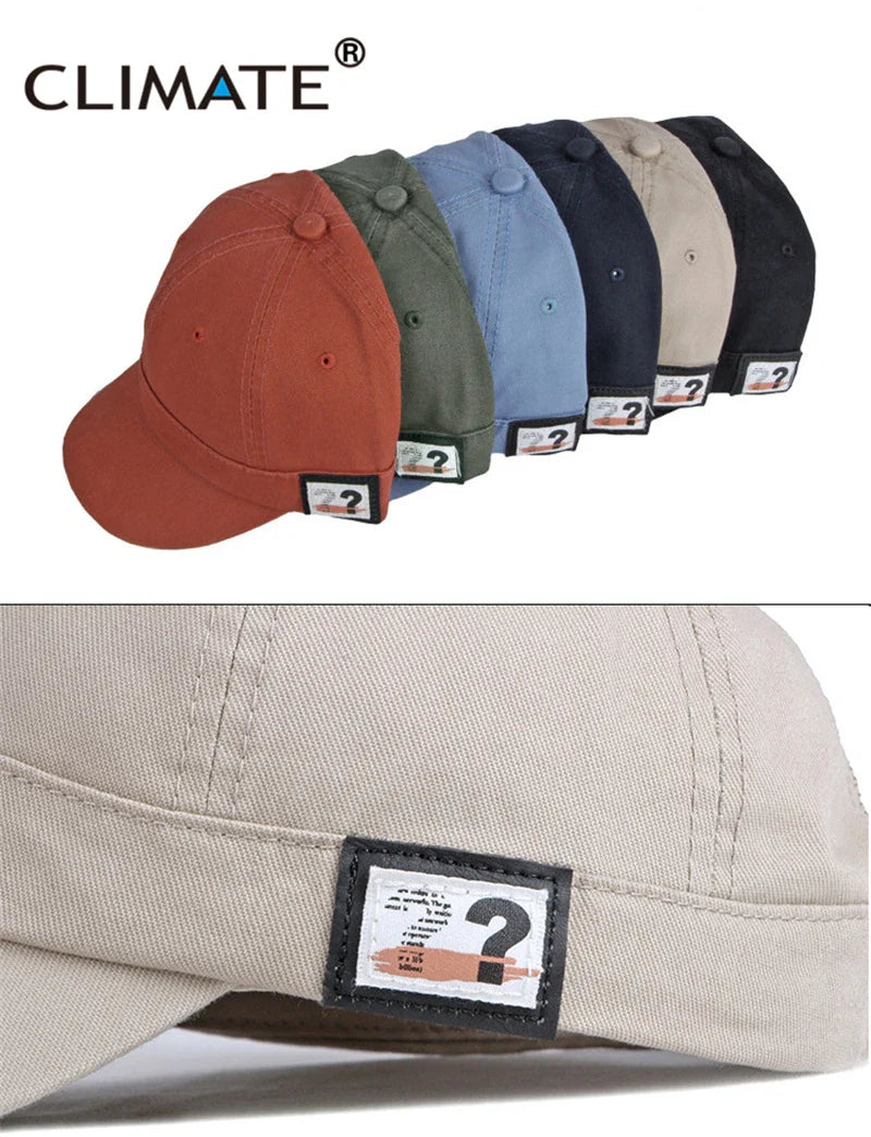 Femlion Short Brim Baseball Cap: Stylish Men's Blank Cap for a Cool Look