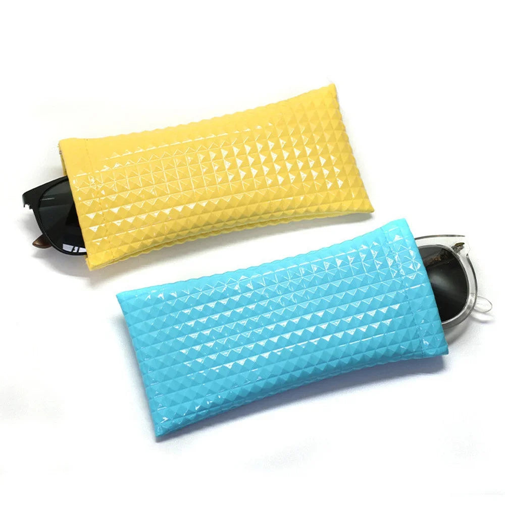 Femlion Sunglasses Bag: PU Leather Case & Mobile Phone Wallet in Candy Colors