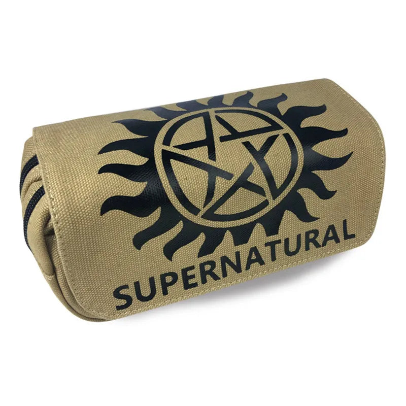 Femlion Supernatural Pencil Case & Wallet Bag for Students, Boys, and Girls