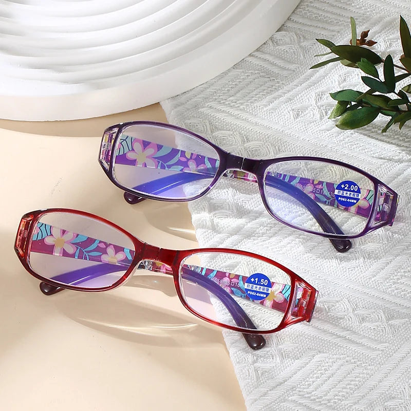 Femlion Flower Wrap Hollow Folding Presbyopic Glasses for Men and Women