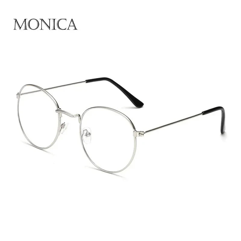 Femlion Round Metal Reading Glasses Diopters 0 to +4.0 for Women Men