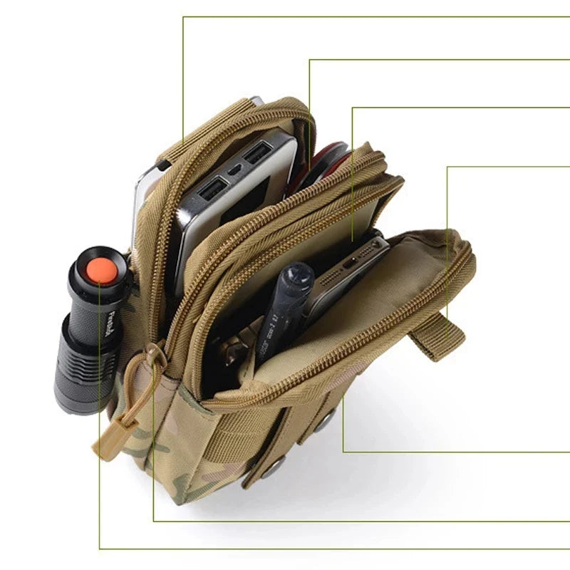 Femlion Tactical Waist Bag for Men - Military Hip Belt Pouch & Phone Holder