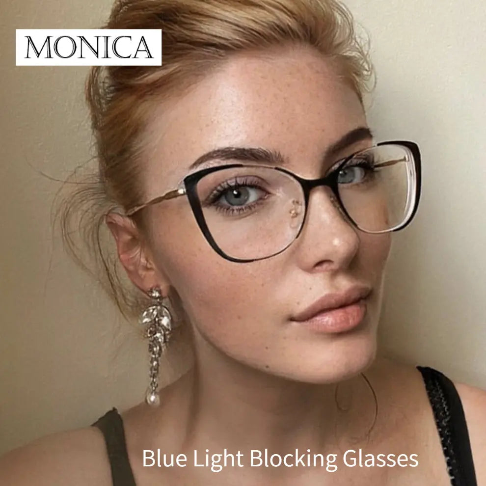 Femlion Anti Blue Light Cat Eye Glasses Frame Retro Optical Eyeglasses