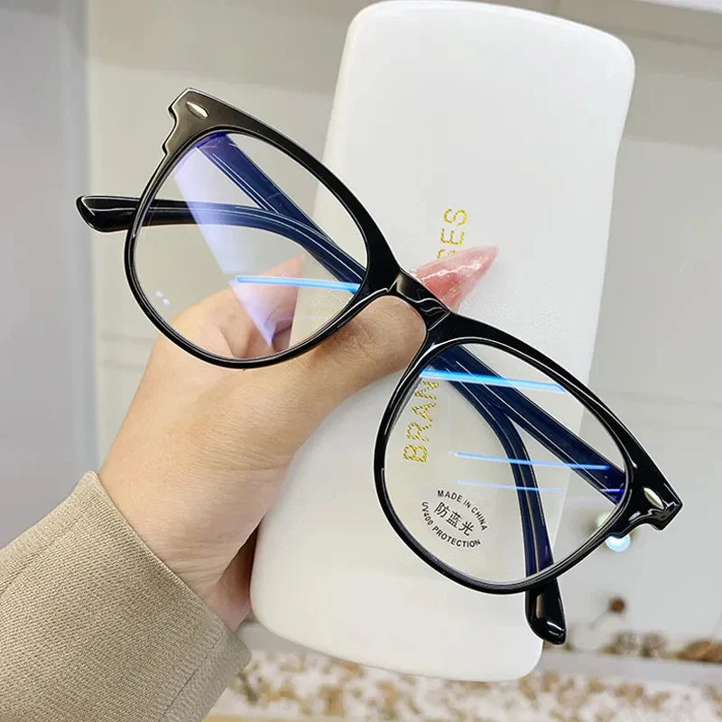 Femlion Round Blue Light Blocking Glasses for Computer Transparent Frame Optical Eyewear