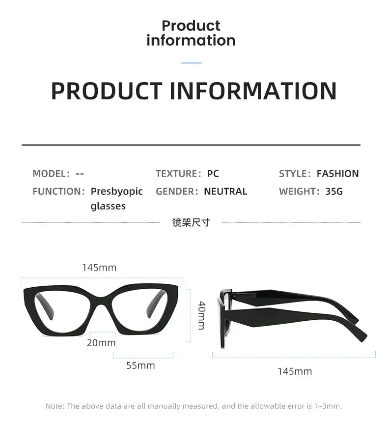 Femlion Cat Eye Optical Glasses for Women with Anti Blue Light Protection