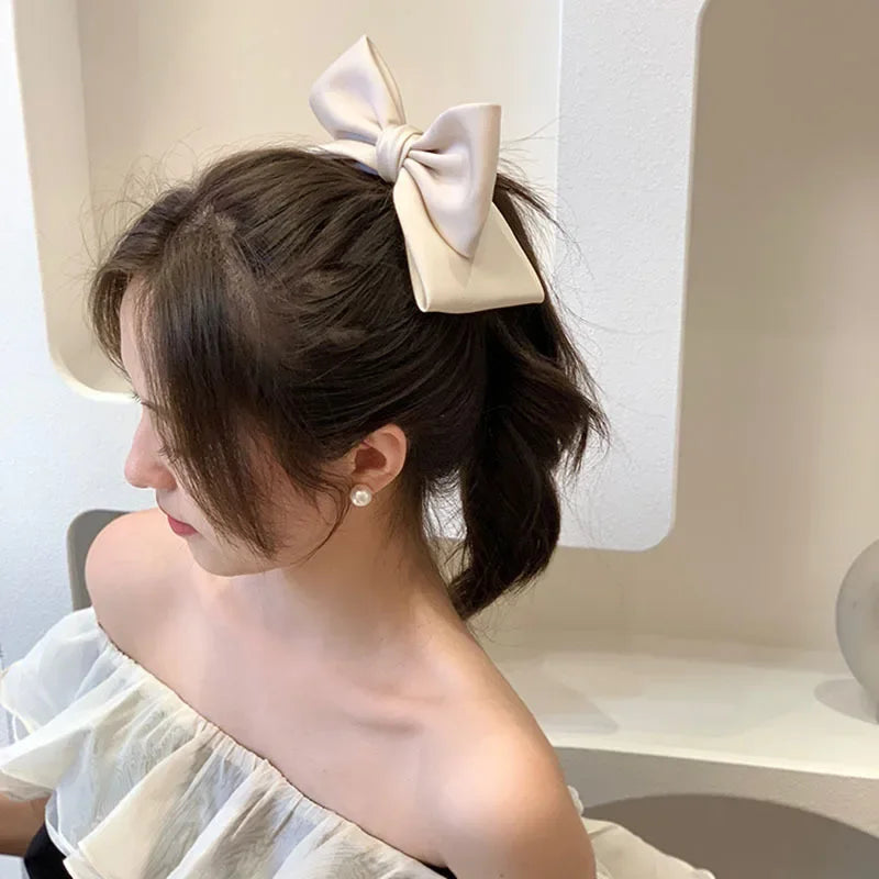 Femlion Princess Bow Hair Pin - Cute 3D Spring Clip for Girls and Women