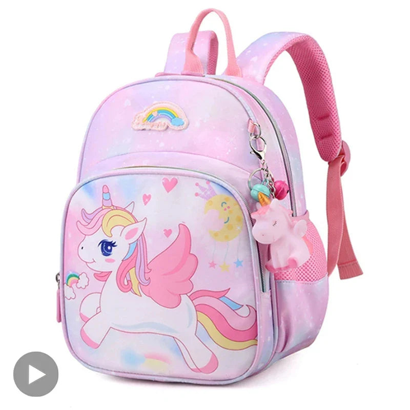 Femlion Unicorn School Bag for Girls - Cute Kawaii Backpack for Kids