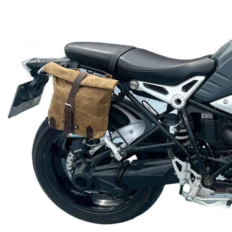 Femlion Vintage Motorcycle Side Bag: Waterproof Canvas Hanging Toolkit