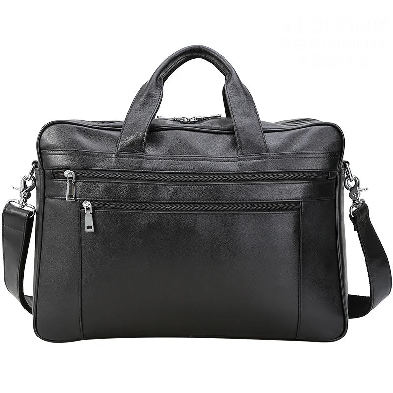 Femlion Men's Leather Laptop Briefcase for Business and Documents