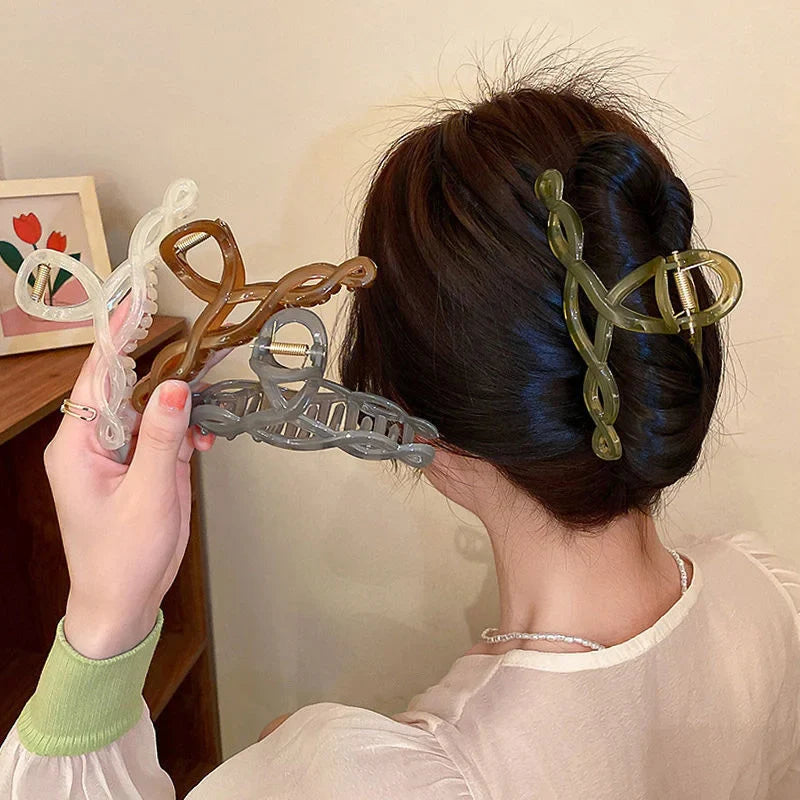 Femlion Oversized Acrylic Hair Claw Clip for Women - Korean Style Hair Accessories