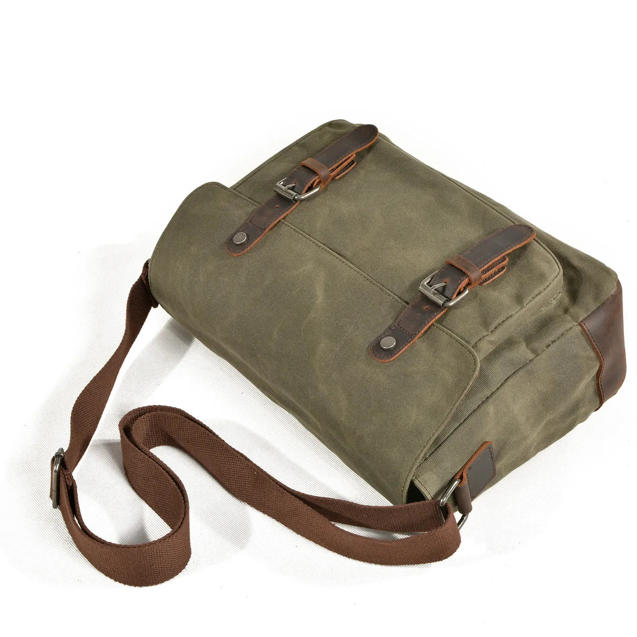 Femlion Canvas Shoulder Bag Men's Waterproof Messenger Crossbody Briefcase Fashion Functional