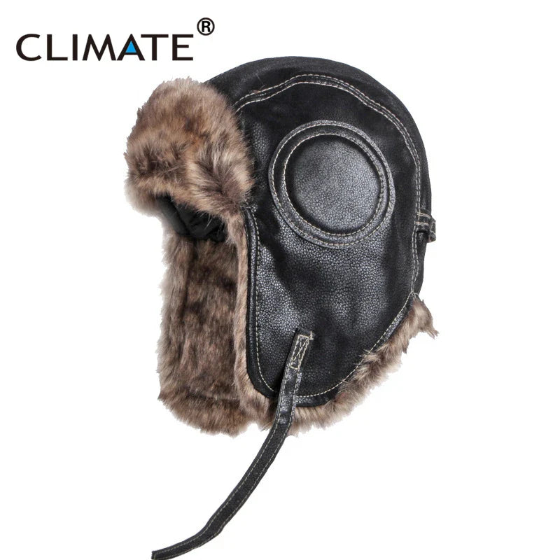 Femlion Winter Ushanka Fur Hat | Windproof Bomber Pilot's Ear Protect Hat