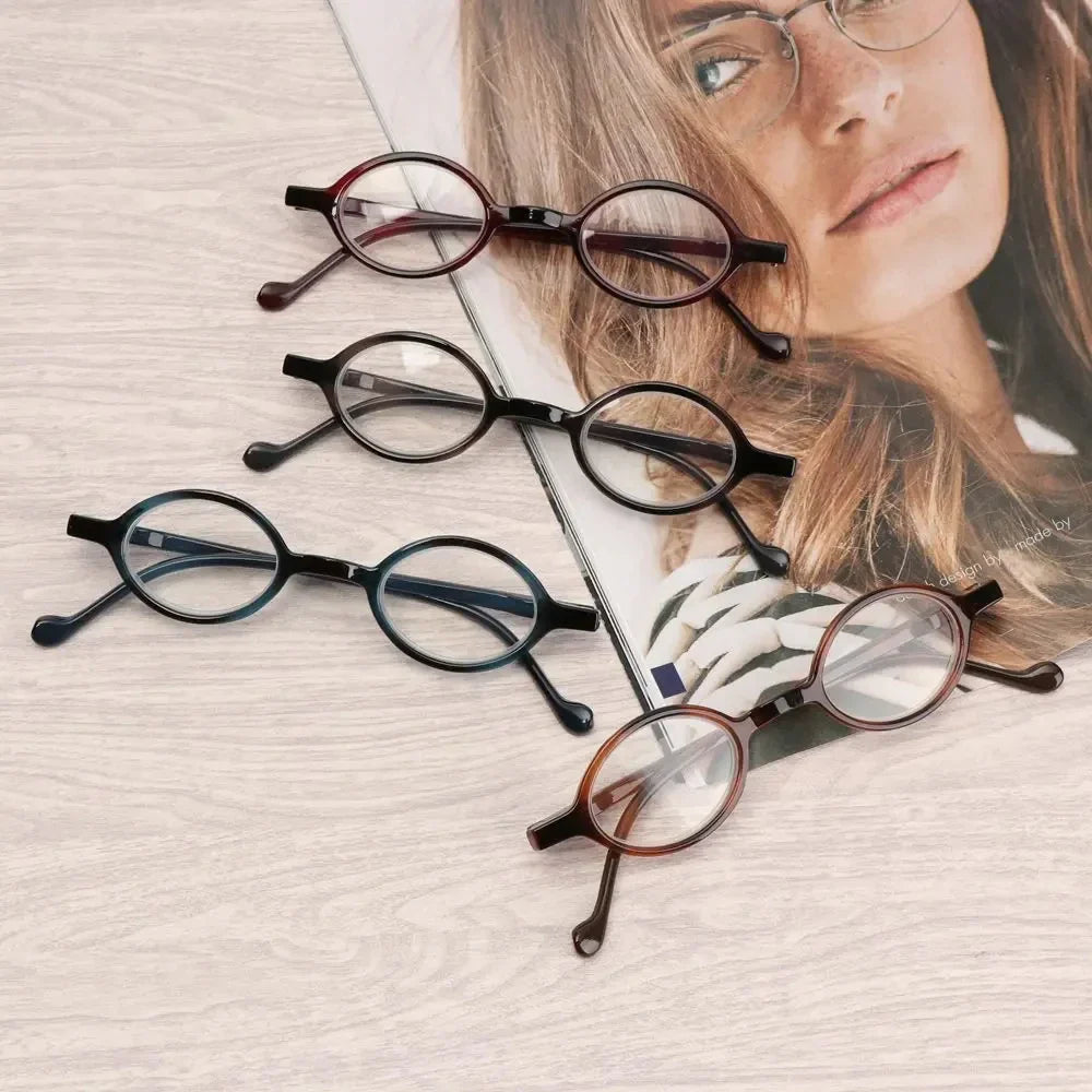 Femlion Oval Frame Blue Light Blocking Reading Glasses