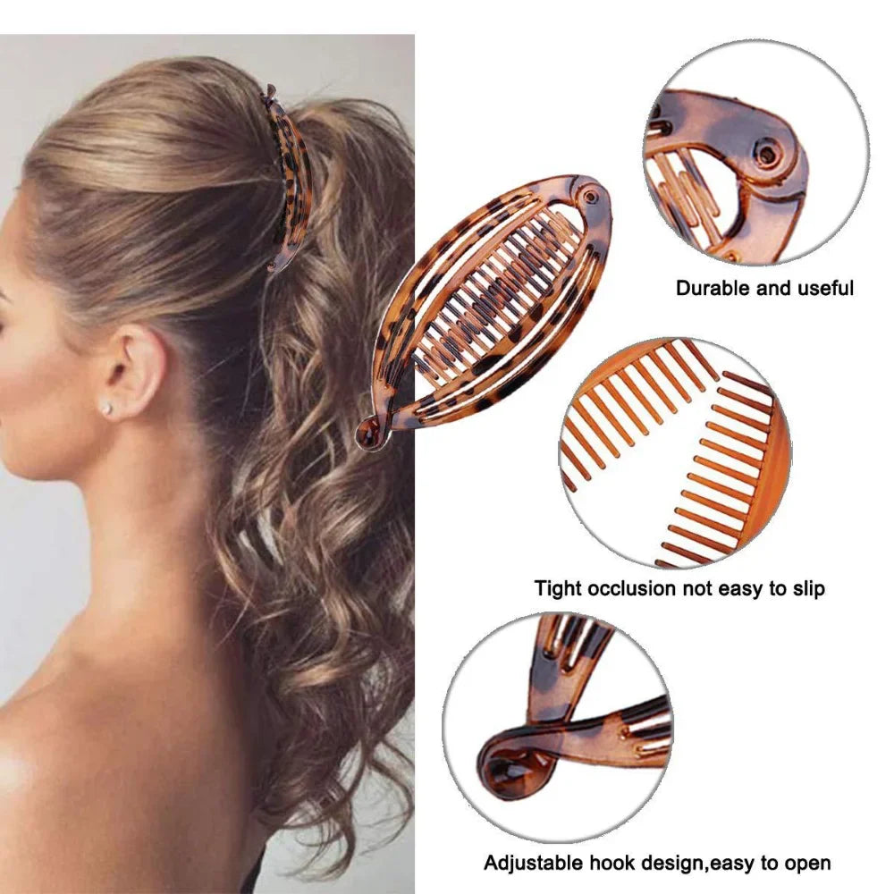 Femlion Stylish Wave Hair Comb Clips Hairpin for Women Girls - Set of 2