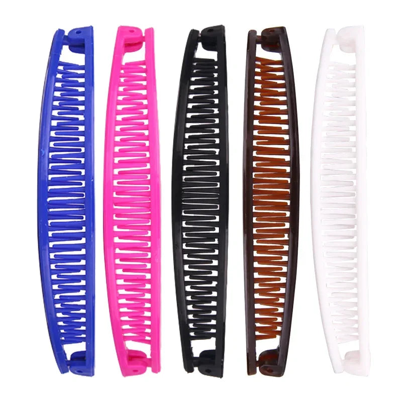 Femlion Solid Color Banana Clip Hair Claw Barrette for Women Hair Accessories