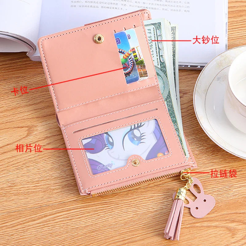 Femlion Mini Wallet Coin Purse Card Holder Cute Female Money Bag Business Card Case