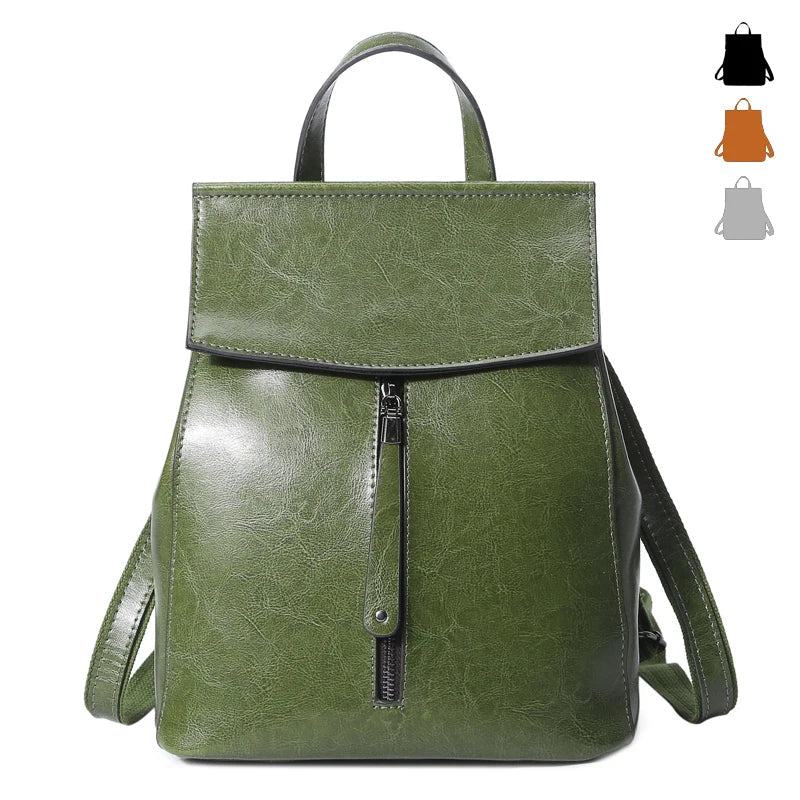 Femlion Vintage Leather Backpack for Women