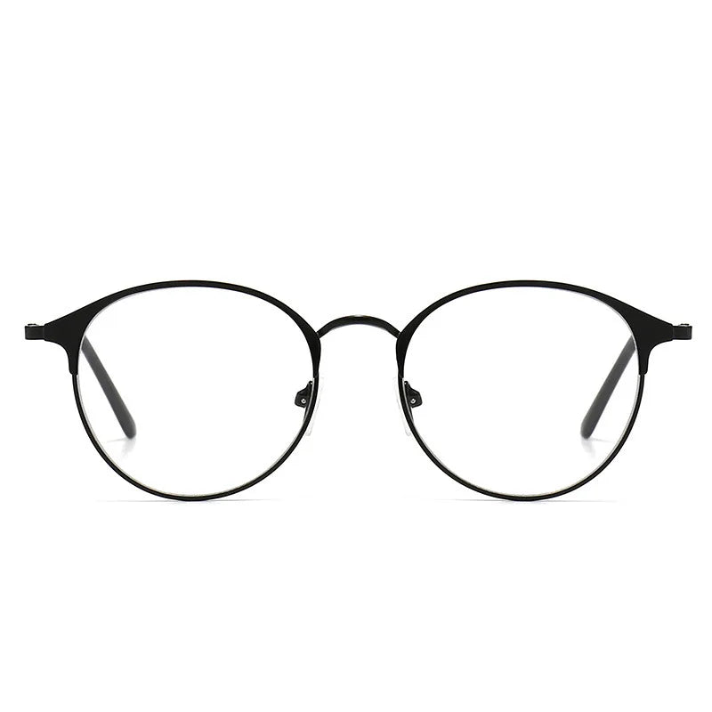 Femlion Metal Round Frame Myopia Glasses -1.0~-4.0