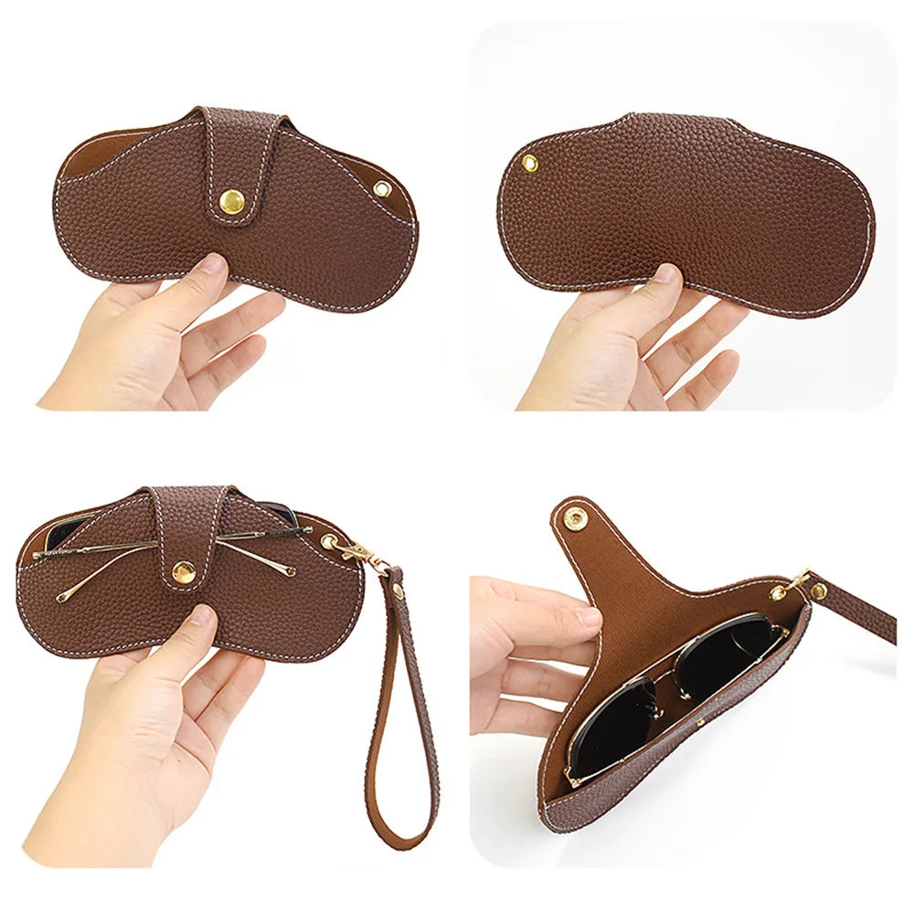 Femlion Soft Leather Sunglasses Case: Anti-scratch, Protective & Stylish Serpentine Box for Glasses