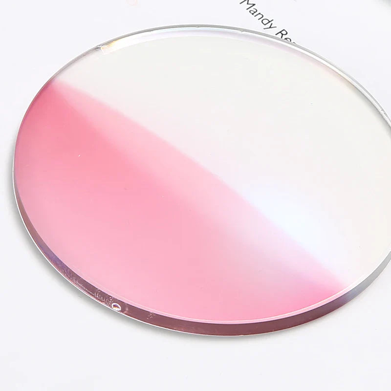 Femlion Ultra-Thin Resin Radiation-Proof Prescription Lens Customization in Color-Changing Gray Blue Pink Purple Tea Green