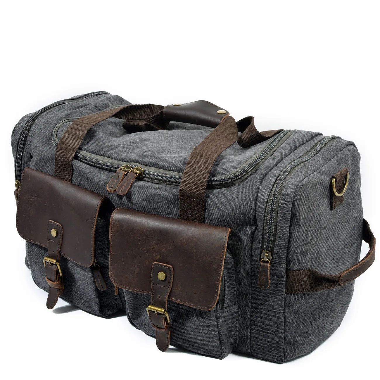 Femlion Large Capacity Men's Canvas Bag: Versatile Handbag for Travel and Leisure