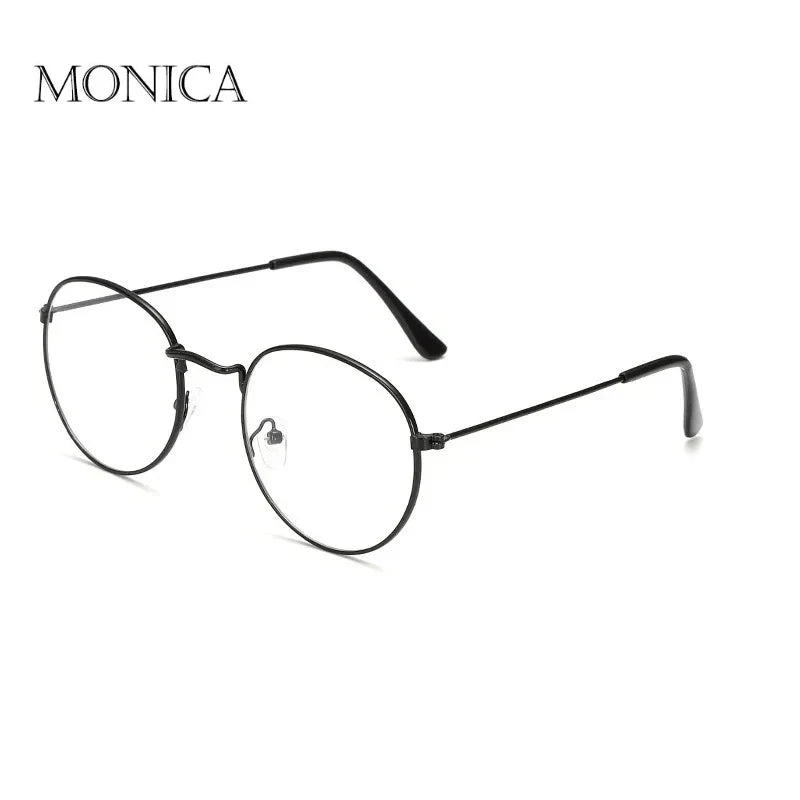 Femlion Round Metal Reading Glasses Diopters 0 to +4.0 for Women Men