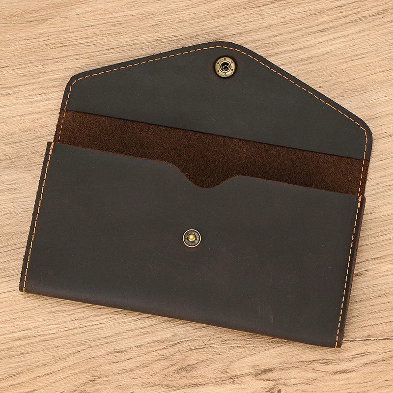 Femlion Cowhide Long Wallet: Premium Leather Designer Wallet for Men and Women