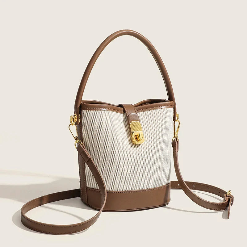 Femlion Casual Bucket Shoulder Bag: High Quality Small Crossbody Handbag