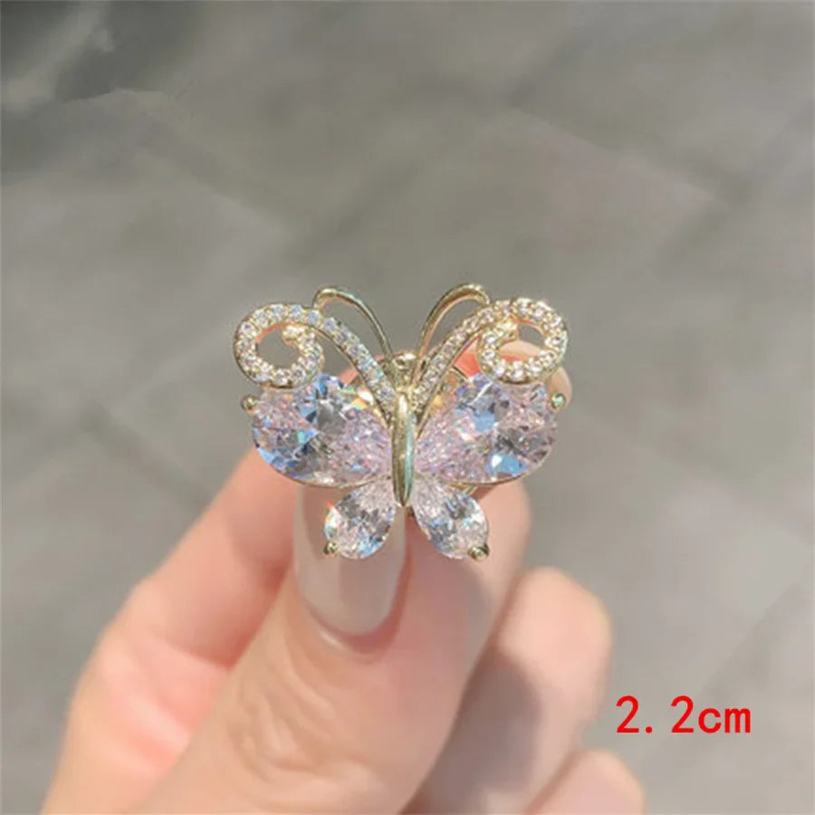 Femlion Crystal Butterfly Brooches: Cute Animal & Flower Lapel Pins