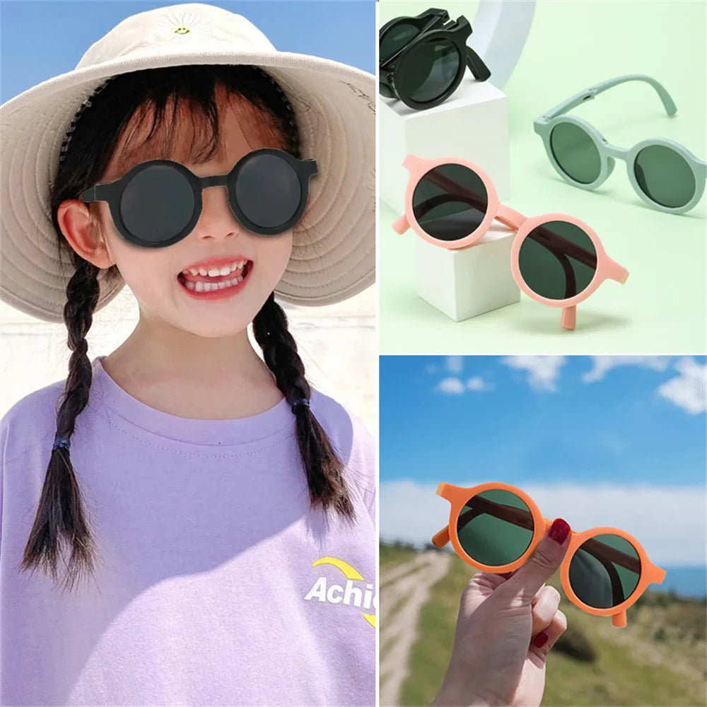 Femlion Kids Round Sunglasses UV Protection Boys Girls Shades