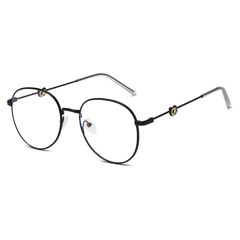 Femlion Anti-Blue Light Myopia Glasses Metal Frame Optical Nearsighted Eyeglasses Women