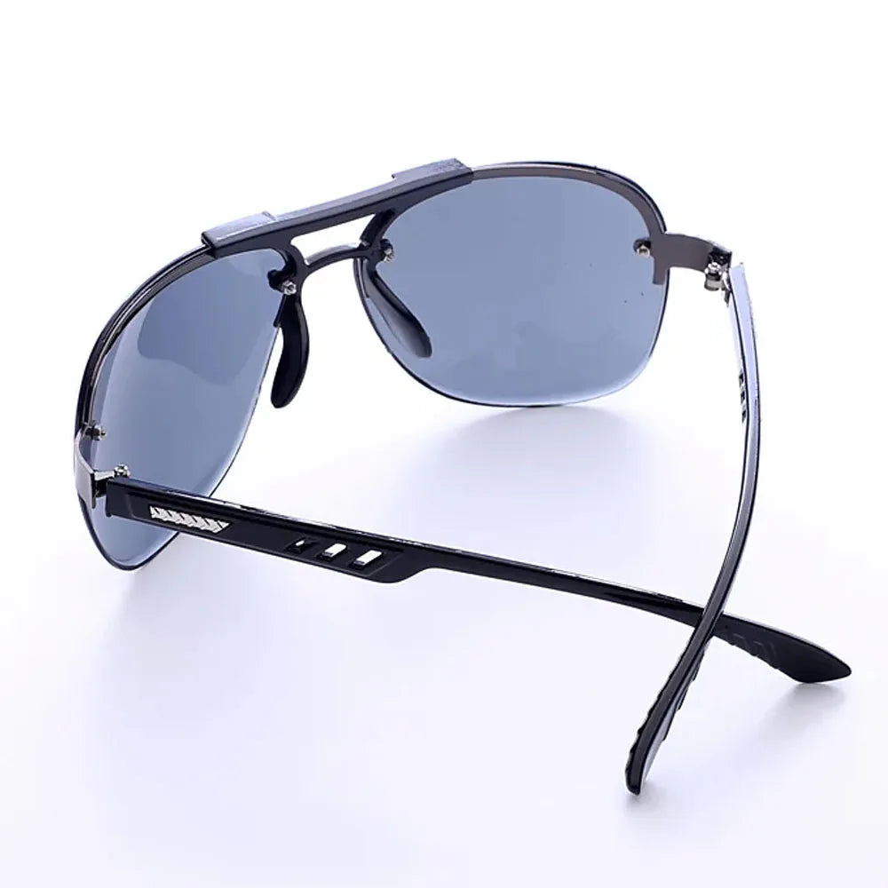 Femlion Rimless Rectangle Sunglasses UV400 Vintage Punk Trendy Fashion Eyewear