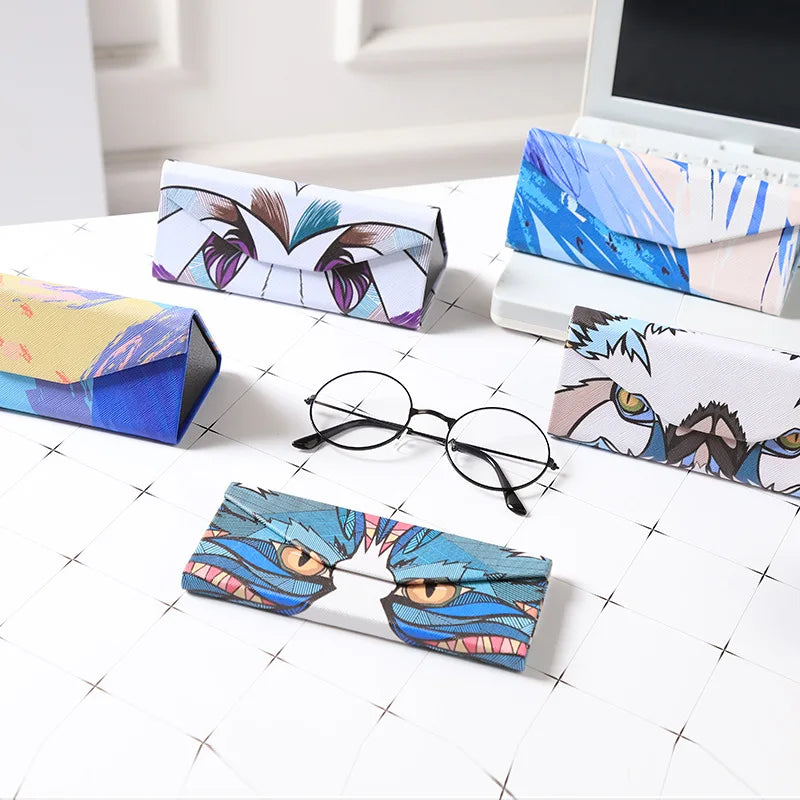 Femlion Triangle Folding Spectacle Case for Eyeglasses Fashion Sunglasses Box