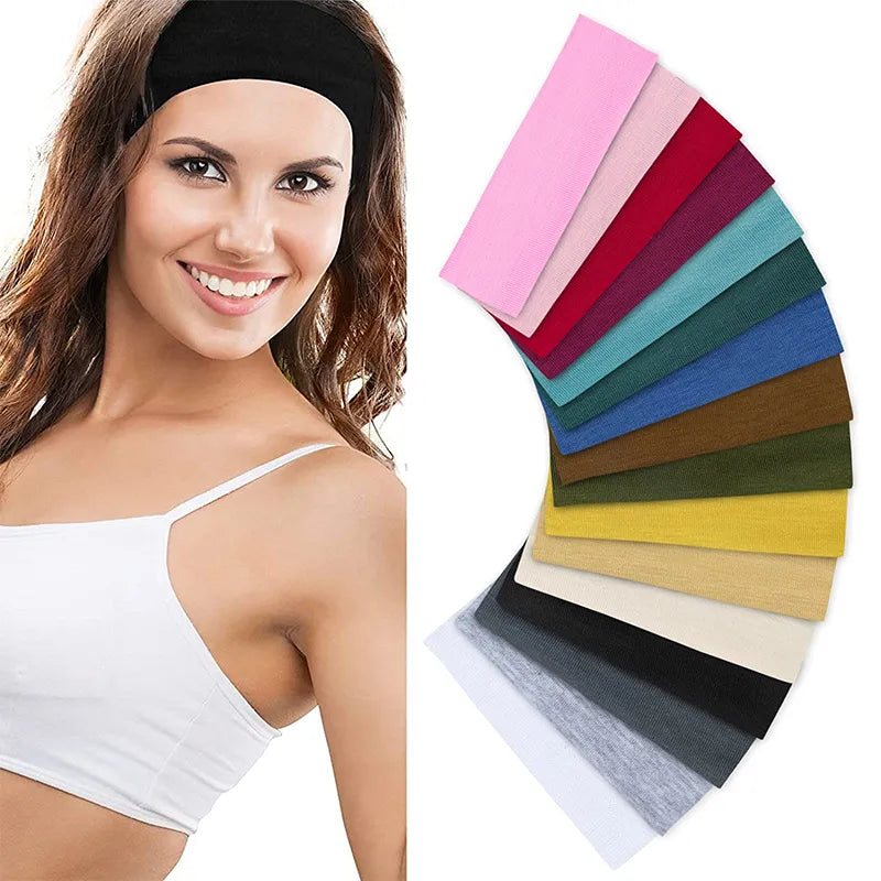 Femlion Sports Yoga Headbands for Women and Men - Adjustable Absorb Sweat Headband