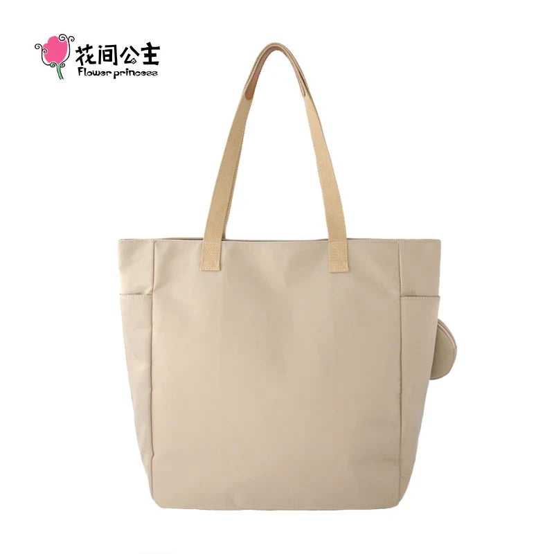 Femlion Flower Princess Nylon Tote: 2024 Trend Shoulder Handbag for Women