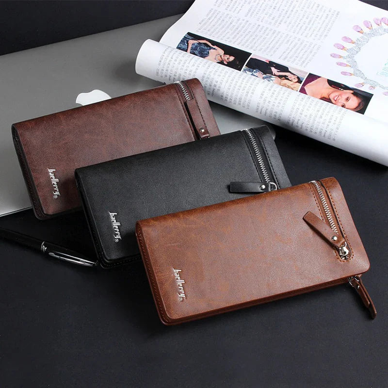 Femlion Men's Wallet: Coin Purse & Phone Money Clutch, Business Card Holder, Gift-Ready