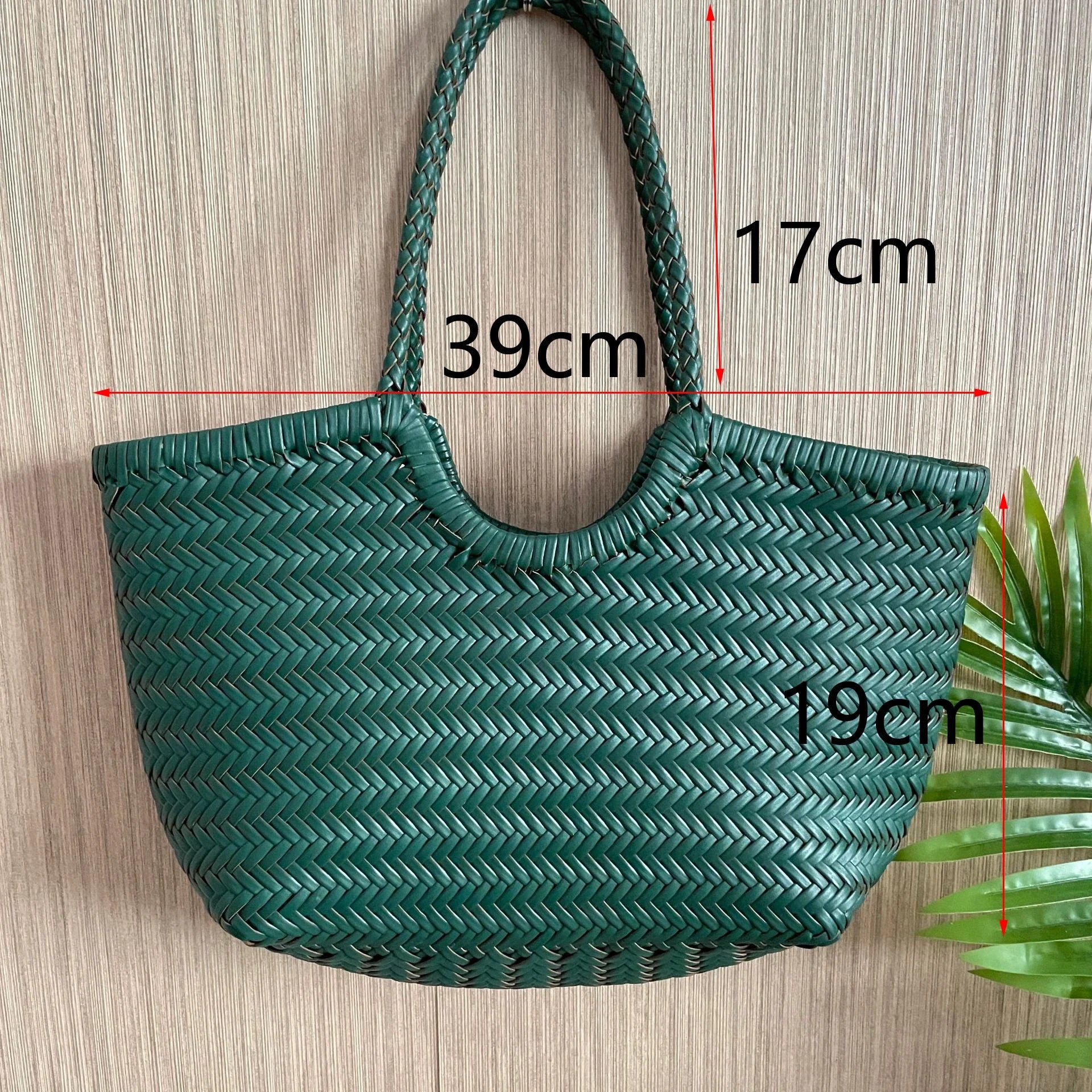 Femlion Vintage Woven Leather Bag for Women in Dragon Diffusion Style