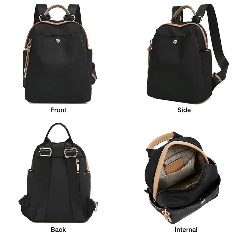 Femlion Preppy Style Backpack: Small Lady Handbag for Fashionable Women