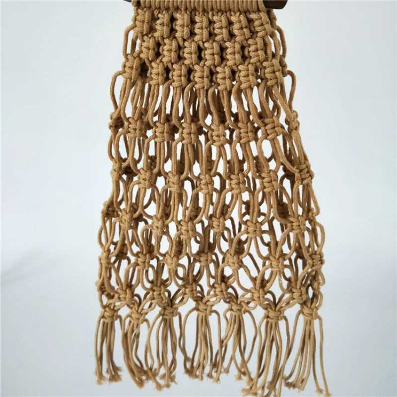 Femlion Straw Woven Tassel Beach Bag