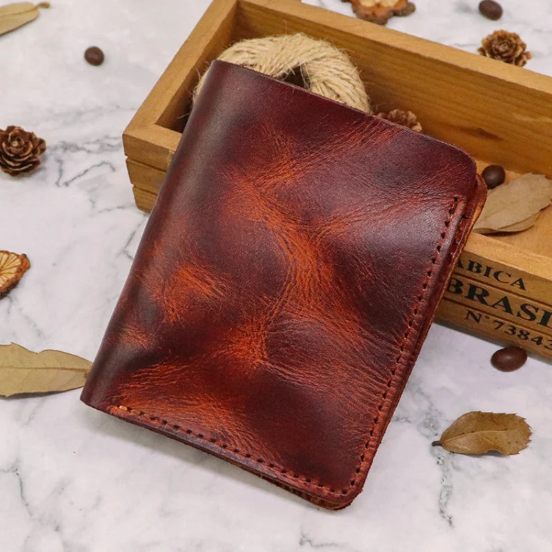 Femlion Minimalist Hand-Painted Leather Wallet