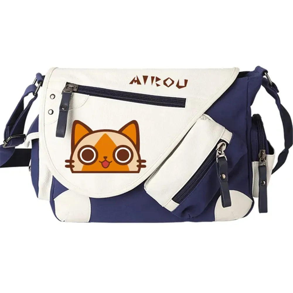 Femlion Monster Hunter Canvas Shoulder Bag Crossbody Travel Messenger Schoolbags